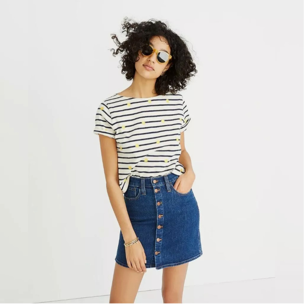 Madewell - Button Front Denim Skirt - Size 32
